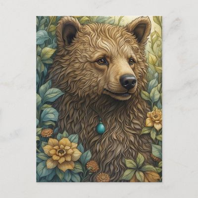 whimsical_bear_in_forest_postcard-rd62e986333884ba89c2d7d9268cad539_qdey1_1024