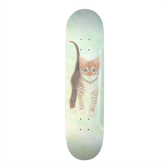 Tabby Kitten Skateboard