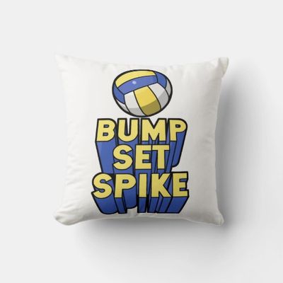 Bump Set Spike Volleyball Throw Pillow.jpg