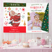 Zazzle Santa is Coming Any Age Baby Photo 1st Birthday Banner (Party)50.png
