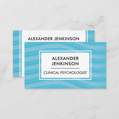 Zazzle Psychologist Psychiatrist Therapist Zen Blue Waves Business Card (Front_Back).png