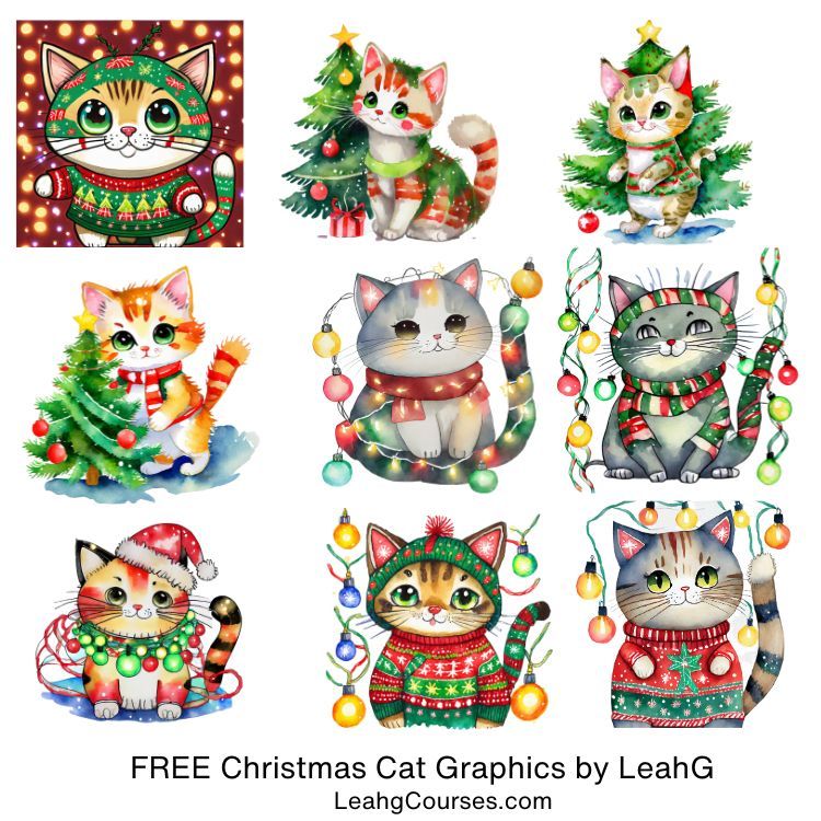 FREE Christmas Cat Graphics by LeahG.jpg