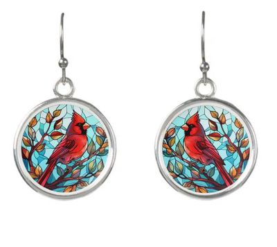 Cardinal Earrings