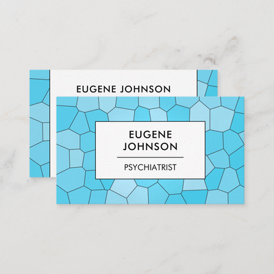 Zazzle Psychiatrist Doctor Therapist Calm Blues Geometric Business Card (Front_Back).png