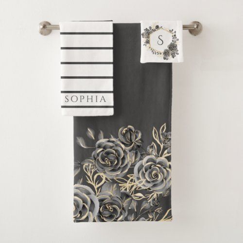 charcoal_grey_gold_black_rose_floral_monogram_name_bath_towel_set-rf62cd8eafec6497fbe9caca2f1467335_ezaga_1024.jpeg
