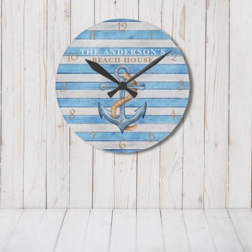 rustic_beach_house_nautical_stripes_personalized_round_clock-r_76lq1k_1024.jpeg