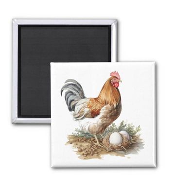 Rooster Refrigerator Magnet