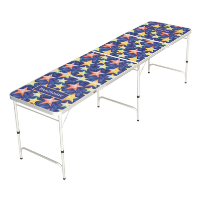 Zazzle Cool Colorful Stars Pattern And Name Watercolor  Beer Pong Table (Angled).png