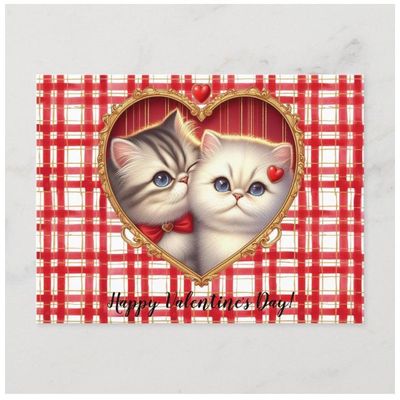 Valentine's Day Cat Postcard