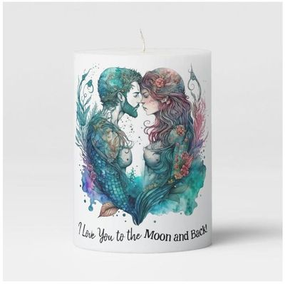 Mermaid Pillar Candle
