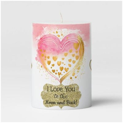 Heart Pillar Candle