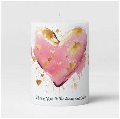 Heart Pillar Candle