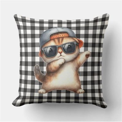 Fun Cat Throw Pillow