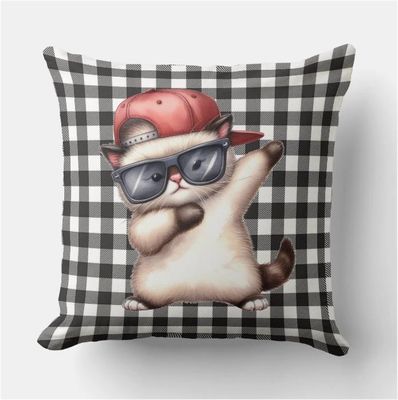 Fun Cat Throw Pillow