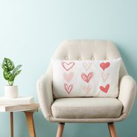 Hearts Throw  Pillow