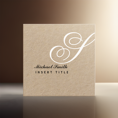 Attic Elegant Personalized Monogram Professional Square Business Card layout.png