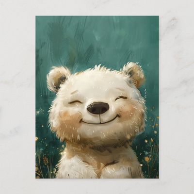 cute_joyful_white_bear_in_the_whimsical_woodland_postcard-r8eb9d2719a914cfa8821923696eacc6b_qdey1_1024