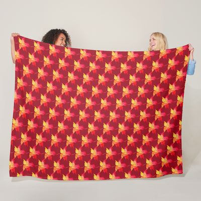 Beautiful Canadian fall fleece blanket