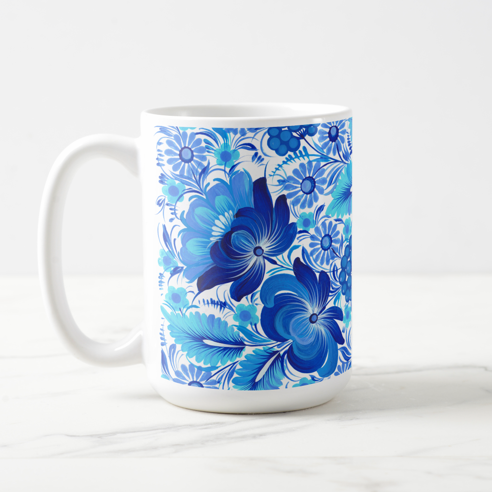 Petryvka art watercolours. Ukraine. Mug