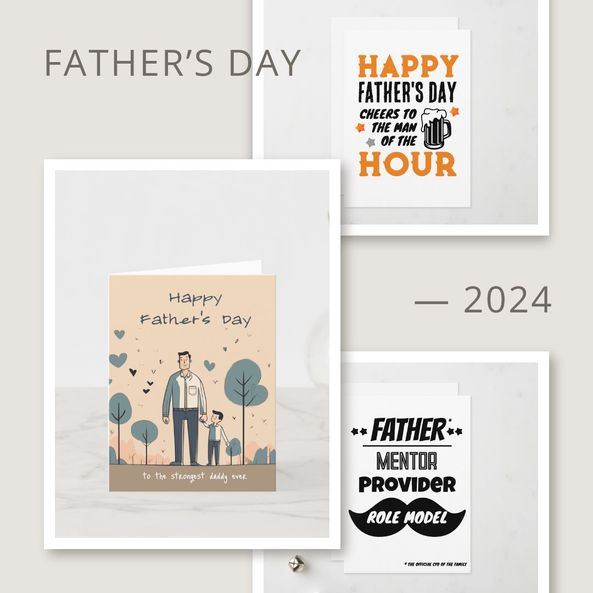 Father's Day Greetings Card Collection By themagicclicks