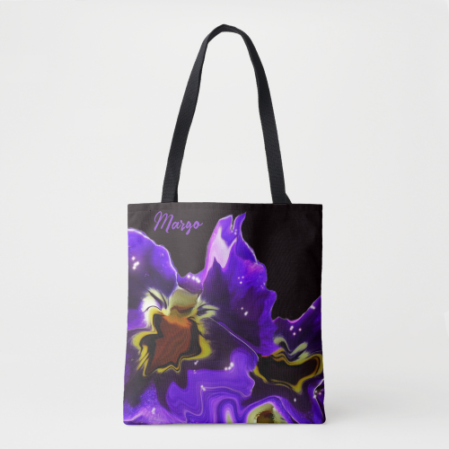 Purple and Yellow Passion Tote Bag