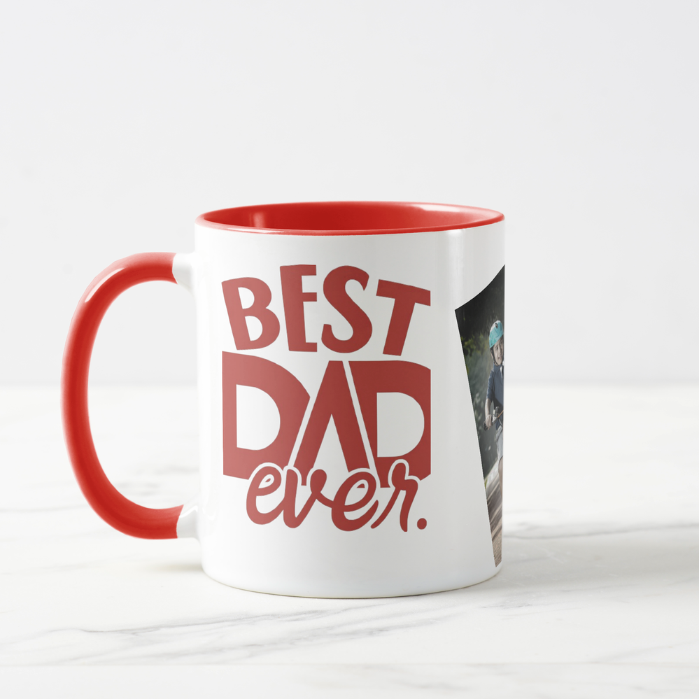 Zazzle Best Dad Ever Modern Photo  Father's Day Mug (Left) (1).png