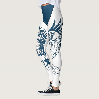 Zazzle Bald Eagle Wing Sketch Leggings for 4th of July (Left).png