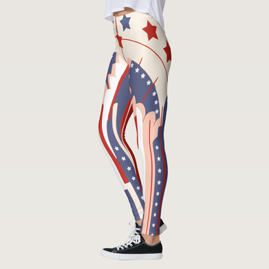 Zazzle Art Deco US Flag Leggings for 4th of July (Left).png