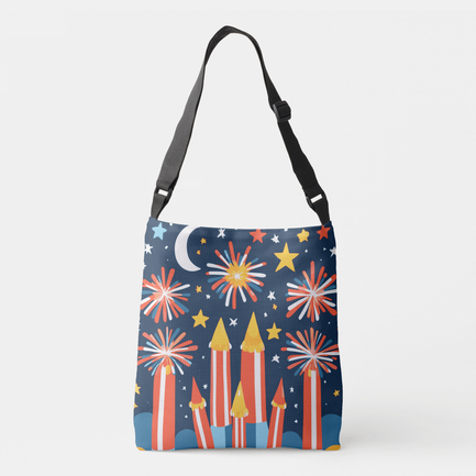 Zazzle Patriotic Fireworks All-Over Printed  Crossbody Bag (Back).png