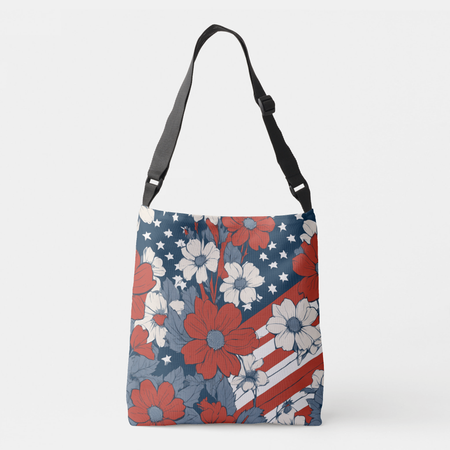 Zazzle Muted Pastel American Flag and Flowers Crossbody Bag (Back).png