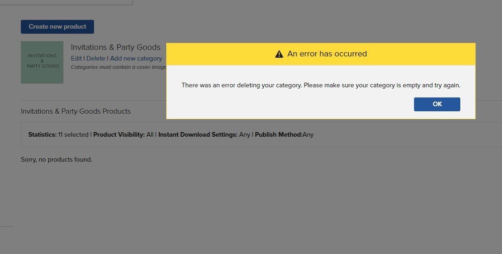 Error message