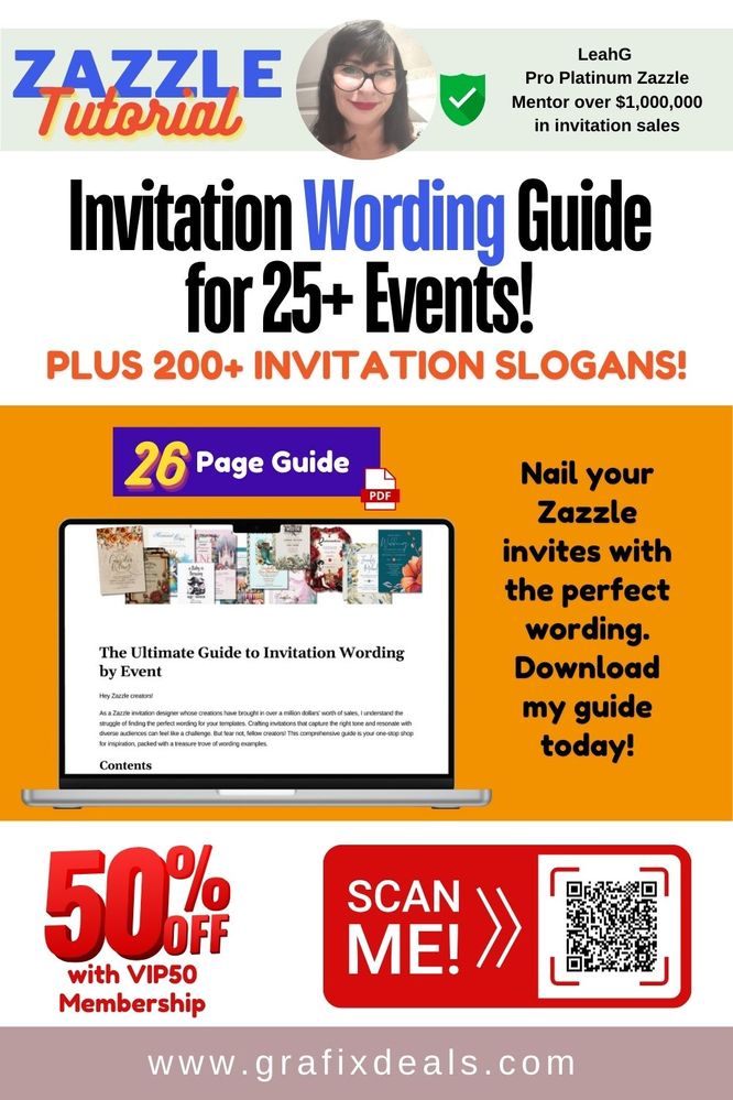 how to word invitation wording guide for zazzle by leahg cover.jpg