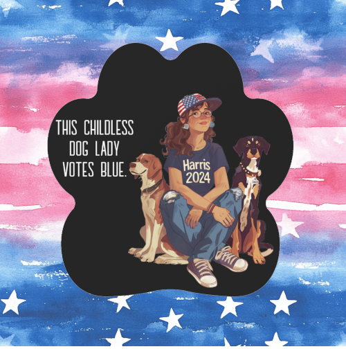 Dog Lady Car Magnet-1.png