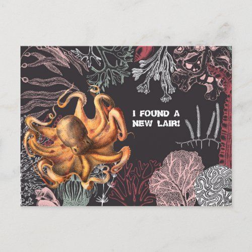 Octopus Garden Change of Address Postcard