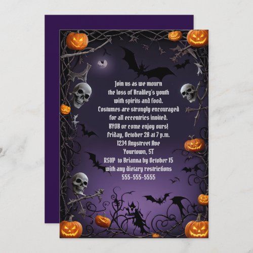 Creepy Skulls Halloween Birthday Party