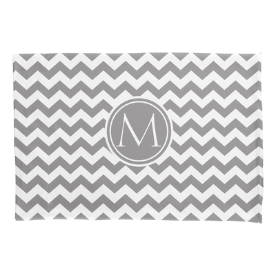 Zazzle Titanium Chevron Monogrammed Pillow Case (Front).png