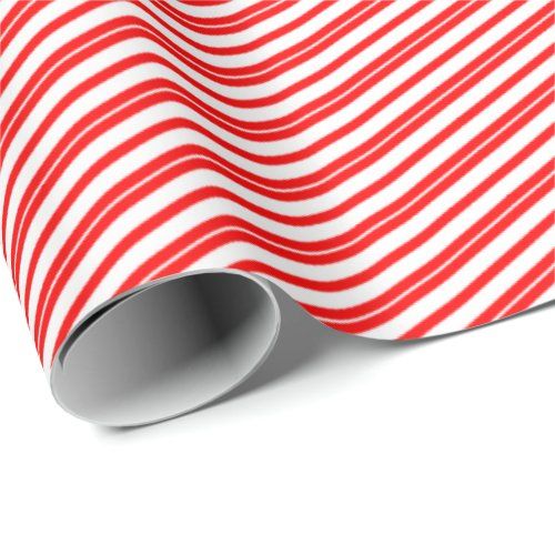 red&white candy cane stripes wrapping paper