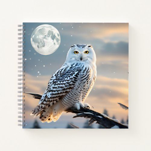 Snowy Owl in Winter Moonlight