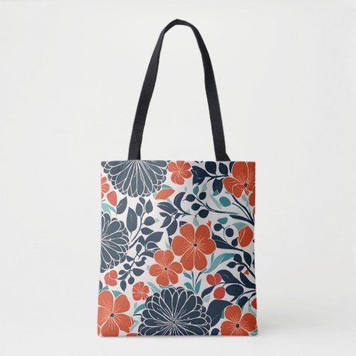 scarlet and black modern floral