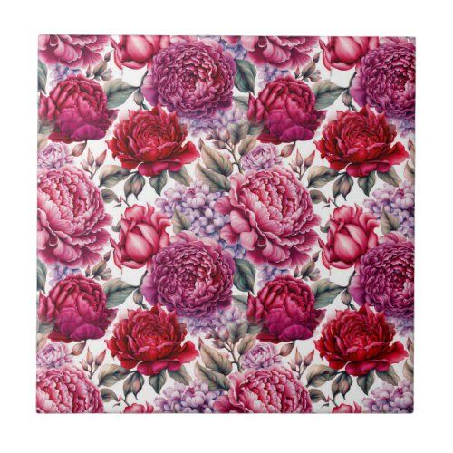 elegant floral tile