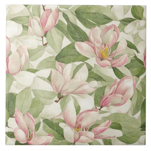 vintage pink and white magnolia