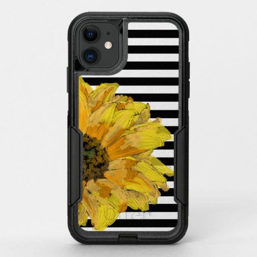 painted yellow sunflower phone case