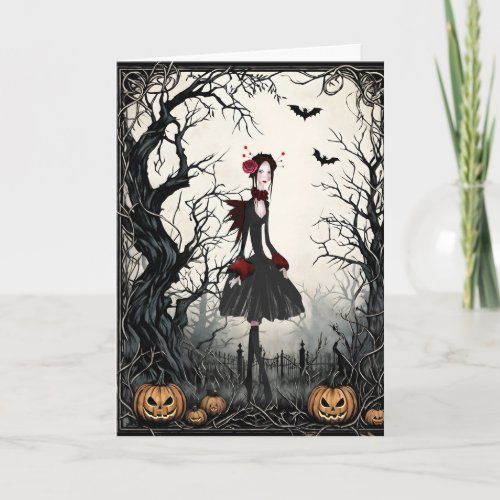 Halloween girl card