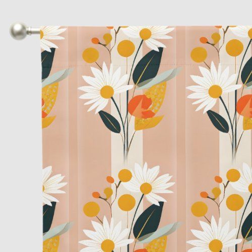 abstract bouquet on tan and white stripes