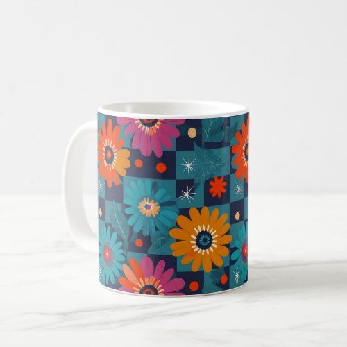 Vibrant Retro Floral Pattern