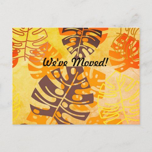 Monstera Leaves Yellow & Orange Change of Address