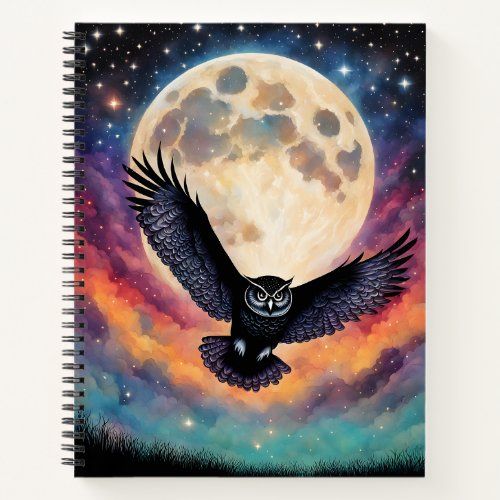 Flight Under a Full Moon notebook