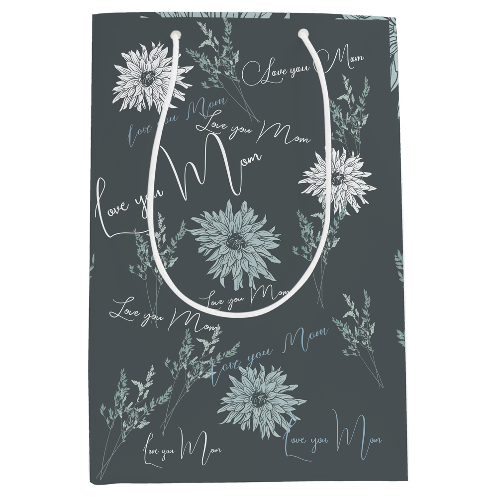 Zazzle Custom Love quote Typography Elegant Medium Gift Bag (Front).png