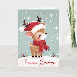 Zazzle Reindeer Christmas Holiday Card (Front).png