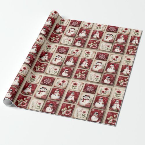 jolly snowman wrapping paper